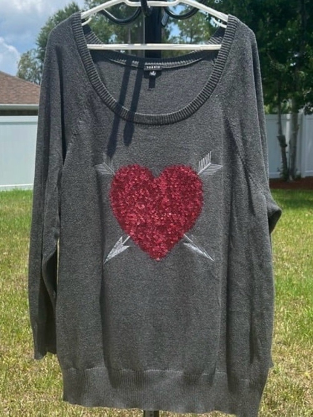 Torrid charcoal grey sweater Worn once